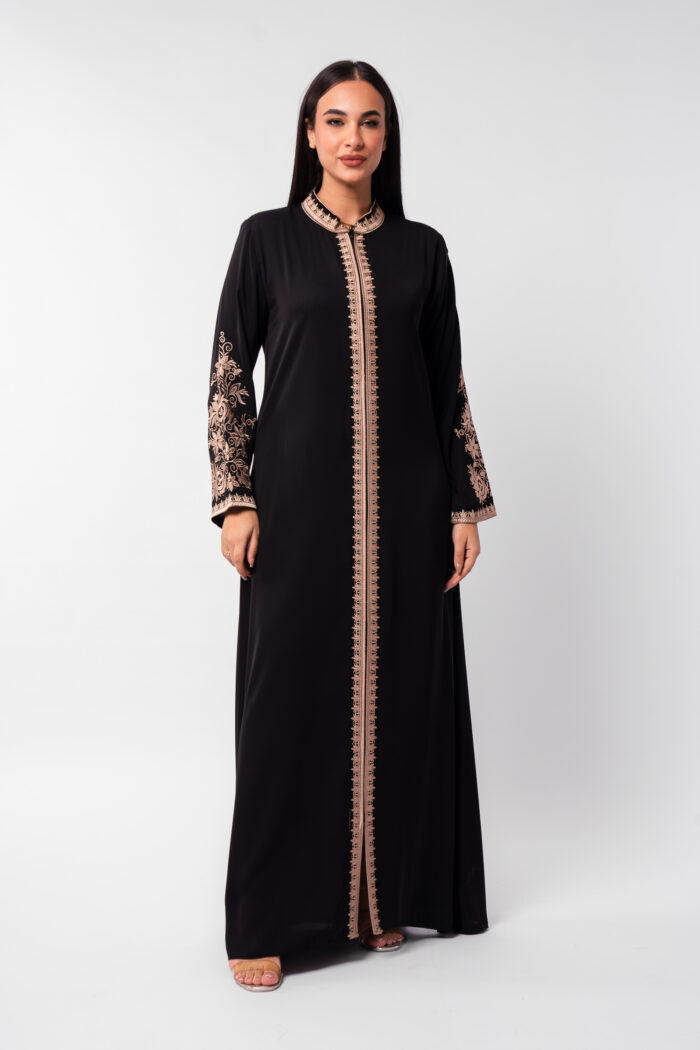 عباية خروج بتطريز على الأكمام - Image 3