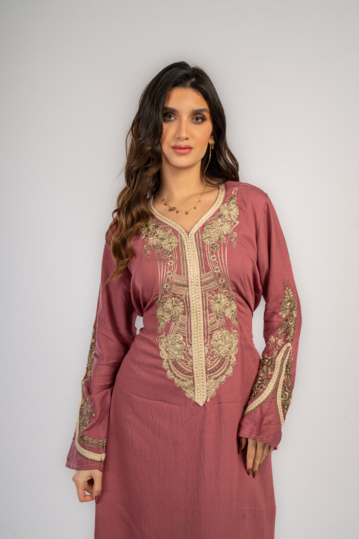 عباية قطن مطرزة - Image 4