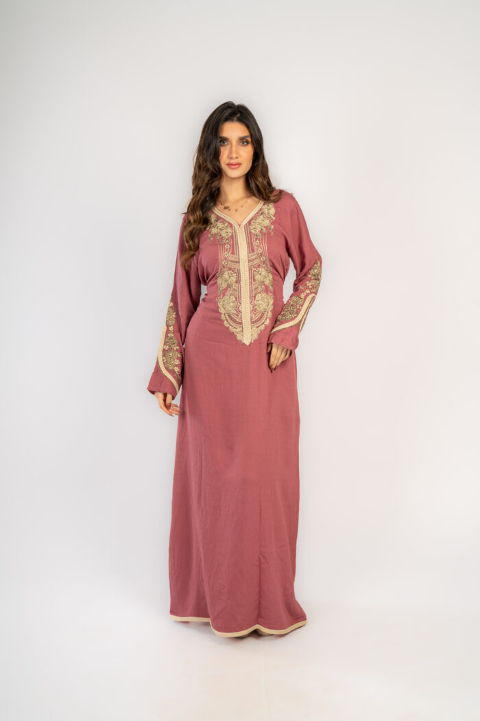 عباية قطن مطرزة - Image 2