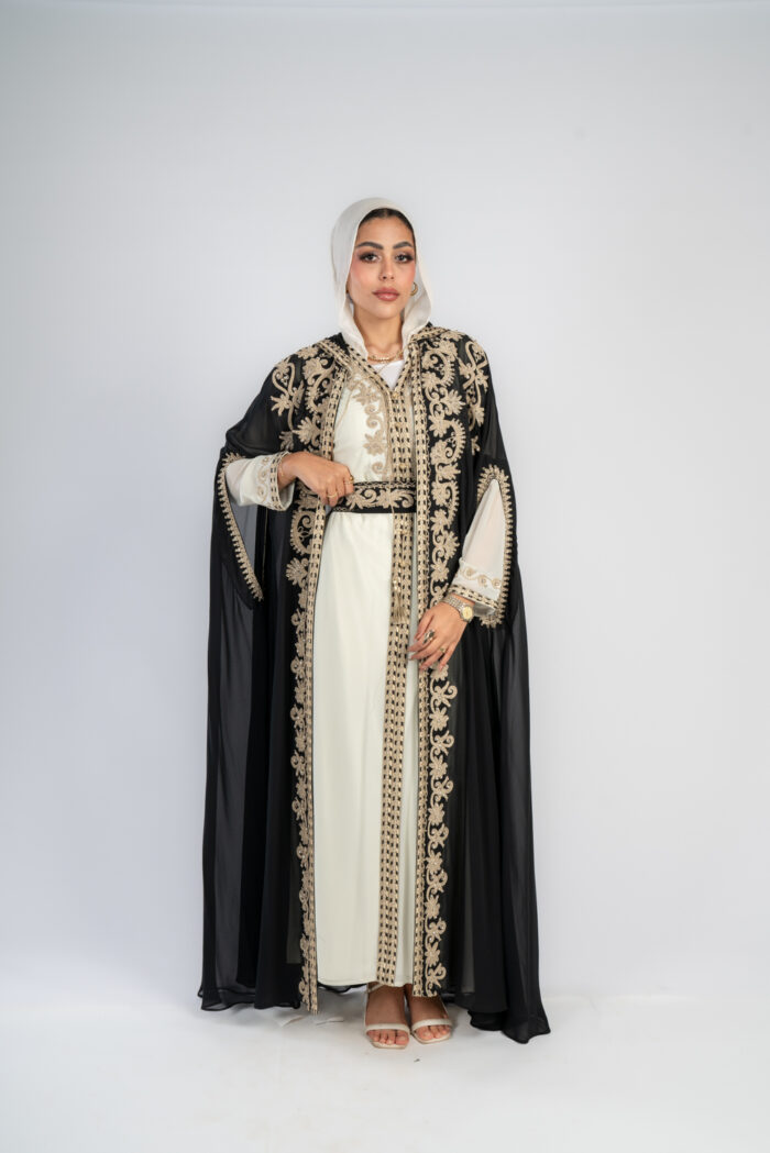Moroccan kaftan with hood - Image 3