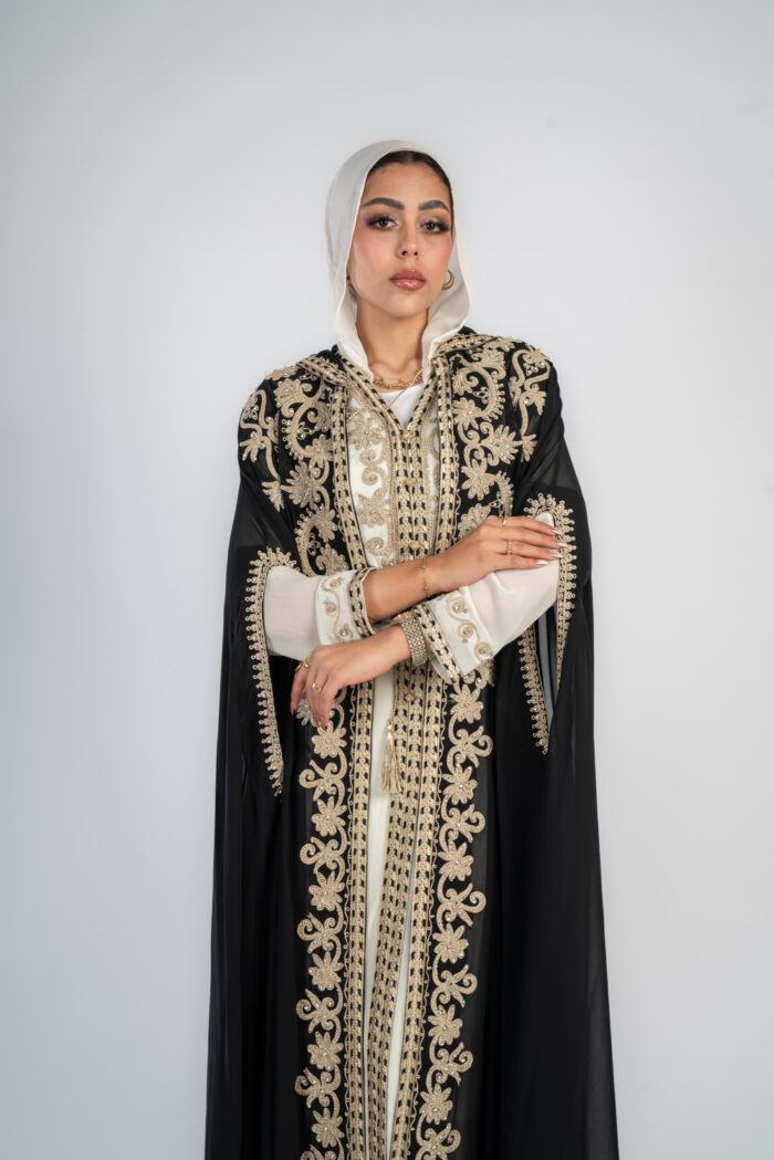 Moroccan kaftan with hood - Image 2