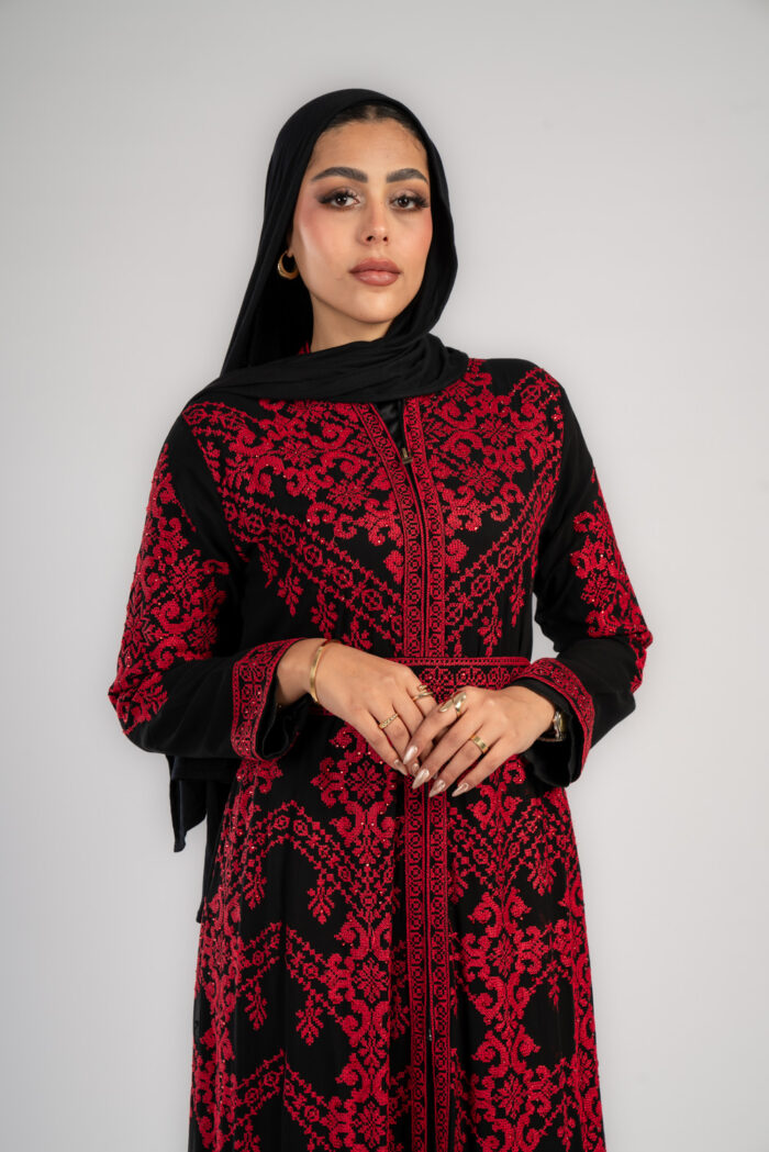 فستان فلسطيني بالتطريز الكامل - Image 1