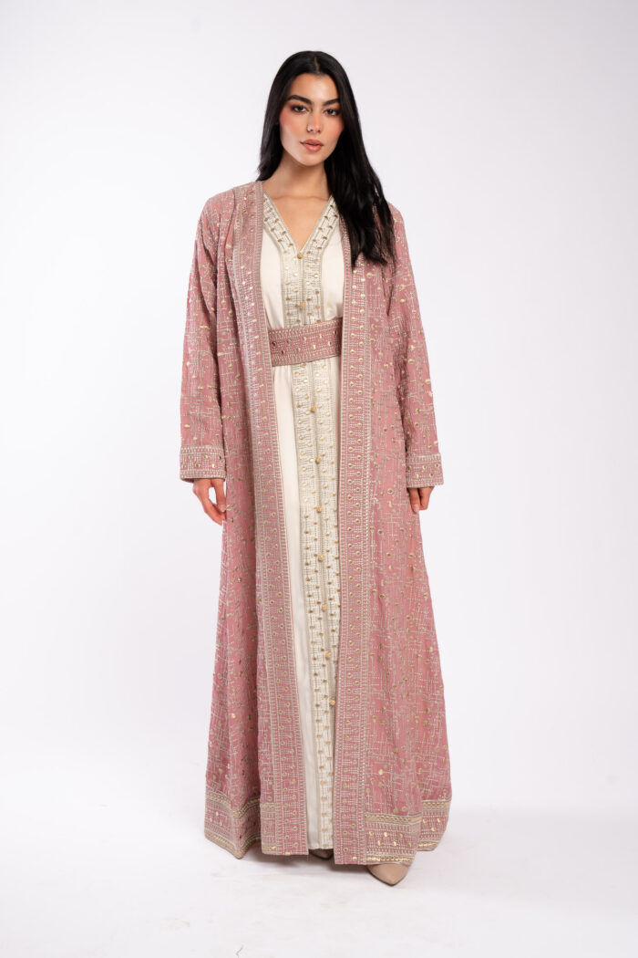 قفطان مغربي بتطريز سيرما فاخر - Image 18