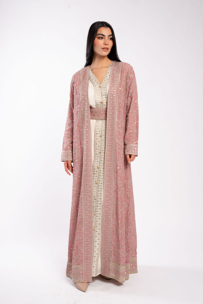 قفطان مغربي بتطريز سيرما فاخر - Image 12