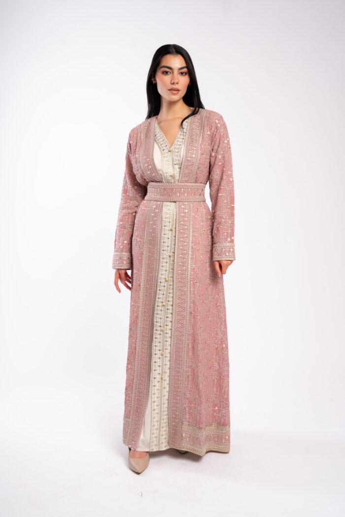 قفطان مغربي بتطريز سيرما فاخر - Image 3