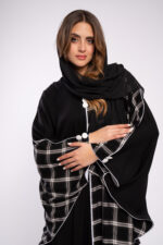 عباية اسود خروج مع طباعة - Image 19