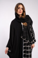 عباية اسود خروج مع طباعة - Image 18