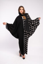 عباية اسود خروج مع طباعة - Image 14