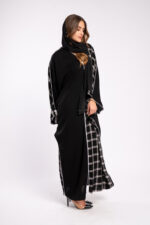 عباية اسود خروج مع طباعة - Image 11