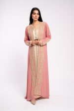 Moroccan kaftan with aghbani embroidery - Image 9