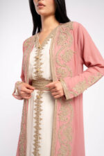 Moroccan kaftan with aghbani embroidery - Image 4