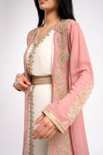 Moroccan kaftan with aghbani embroidery - Image 3
