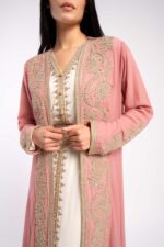 Moroccan kaftan with aghbani embroidery - Image 2