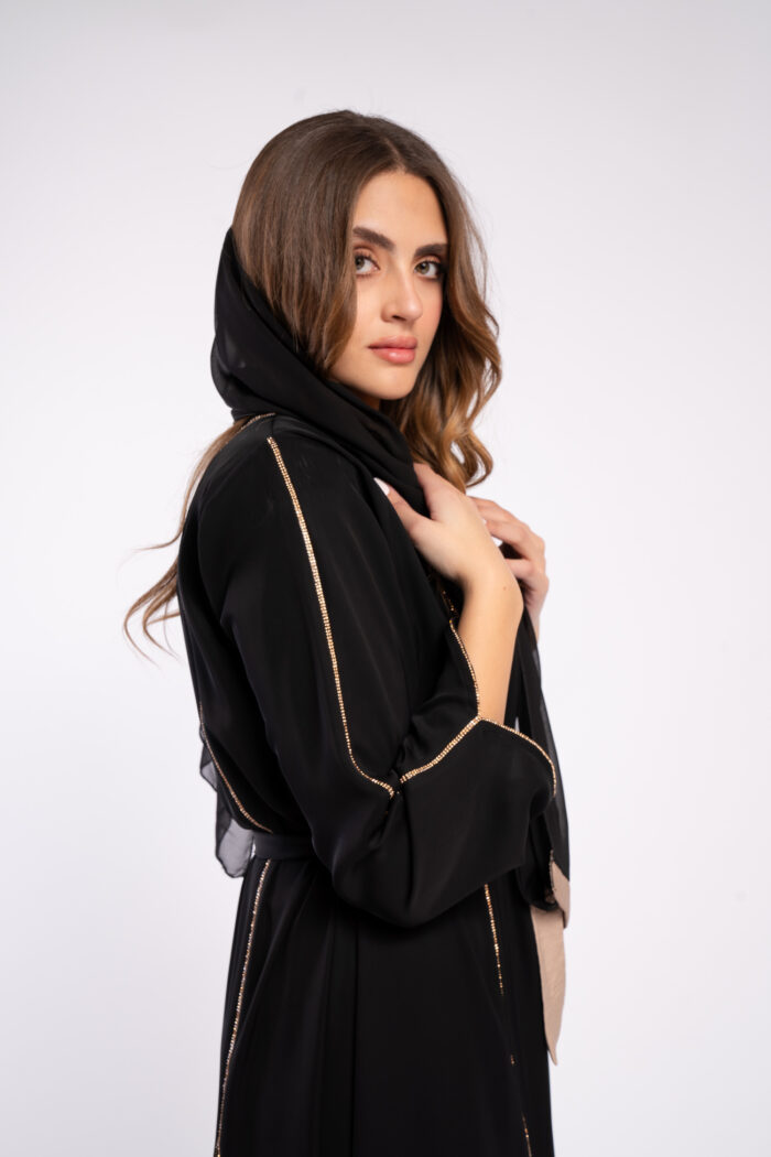 عباية اسود خروج لونين - Image 8