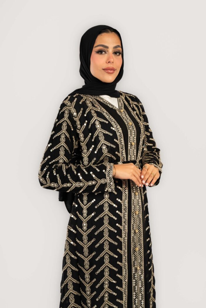 سوارية  قطعتين تطريز يدوي كامل - Image 5