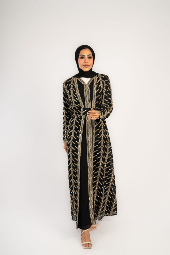 سوارية  قطعتين تطريز يدوي كامل - Image 2