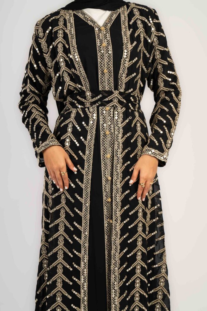 سوارية  قطعتين تطريز يدوي كامل - Image 4