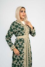 عباية شيفون سوري تطريز كامل - Image 4