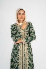 عباية شيفون سوري تطريز كامل - Image 3