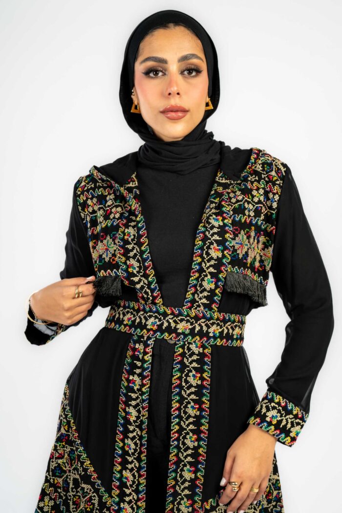كارديجان فلسطيني قصير مع الكبيشون - Image 2