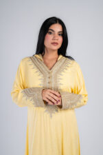 Moroccan cotton kaftan with hood - Image 3