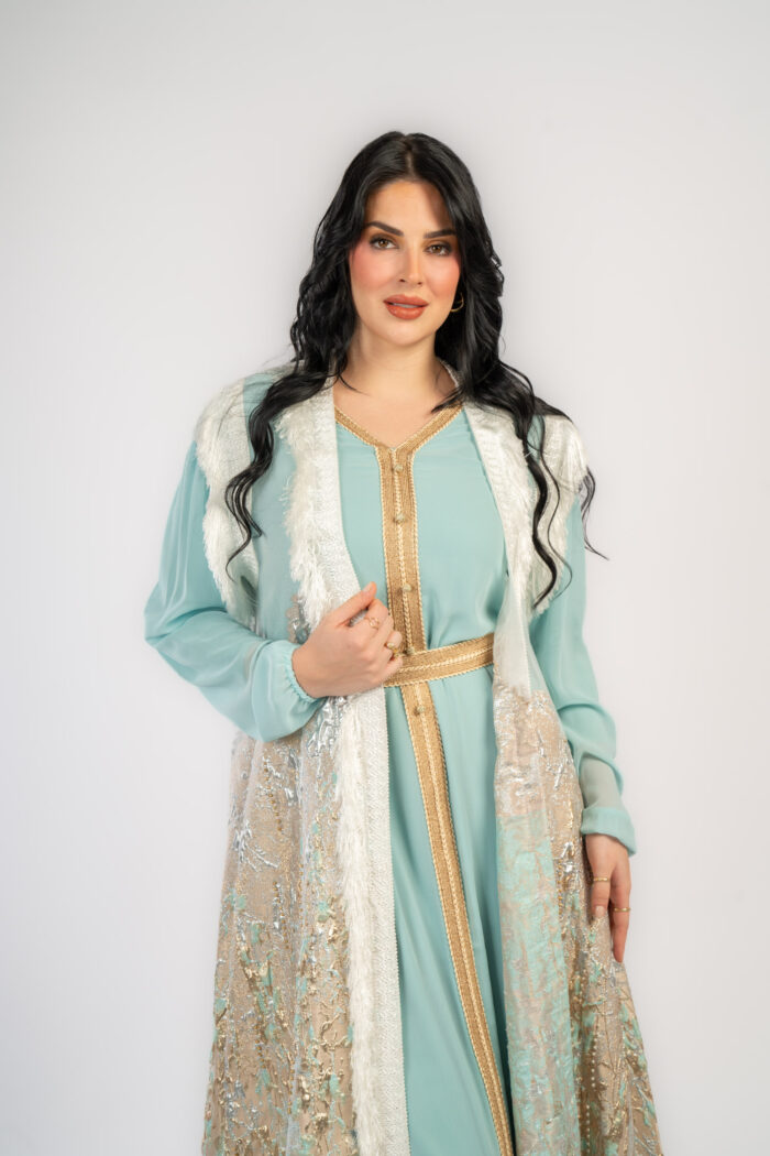 سوارية قطعتين خليجي بقماش البروكار - Image 7