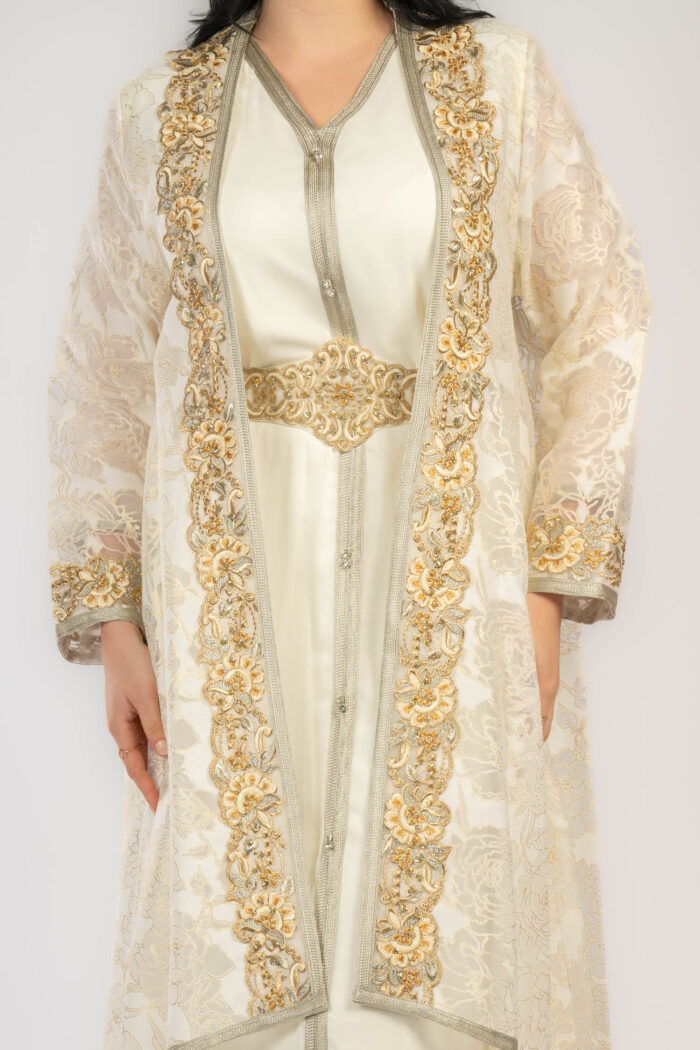 سواريه بقماش الجاكار والدانتيل - Image 2