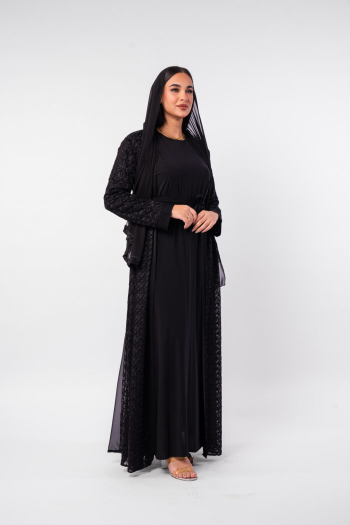 عباية خروج مطرزة قطعتين - Image 9
