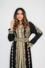 عباية استقبال سوري تطريز ماكينة مع هاند ميد - Image 3